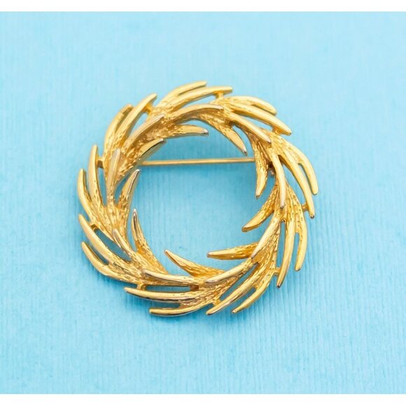 Vintage Gold Elven Ring Brooch N18 - Picture 1 of 2